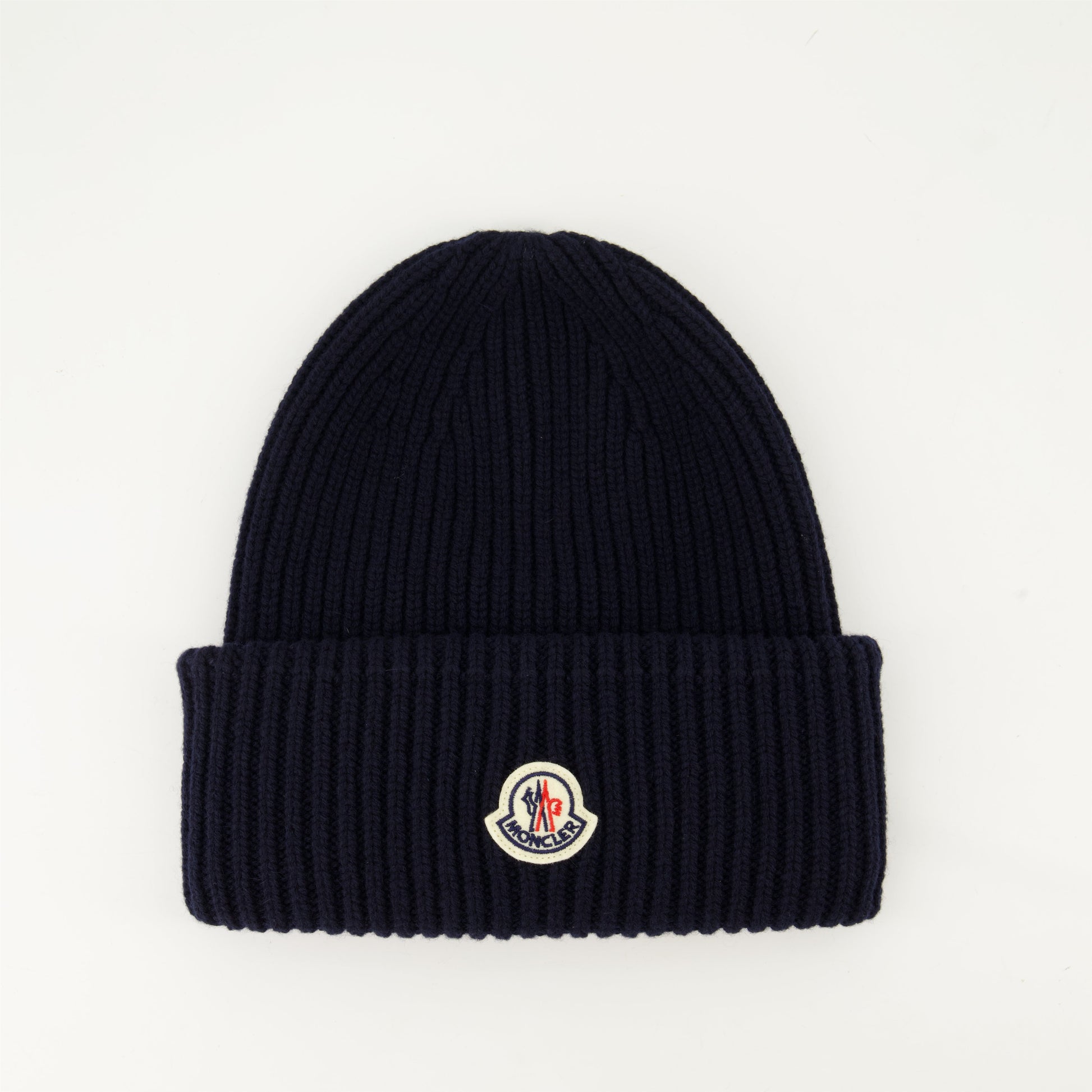 wool-cashmere beanie, navy beanie, winter accessory, Moncler beanie, premium hat