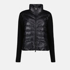 Bi-material black jacket