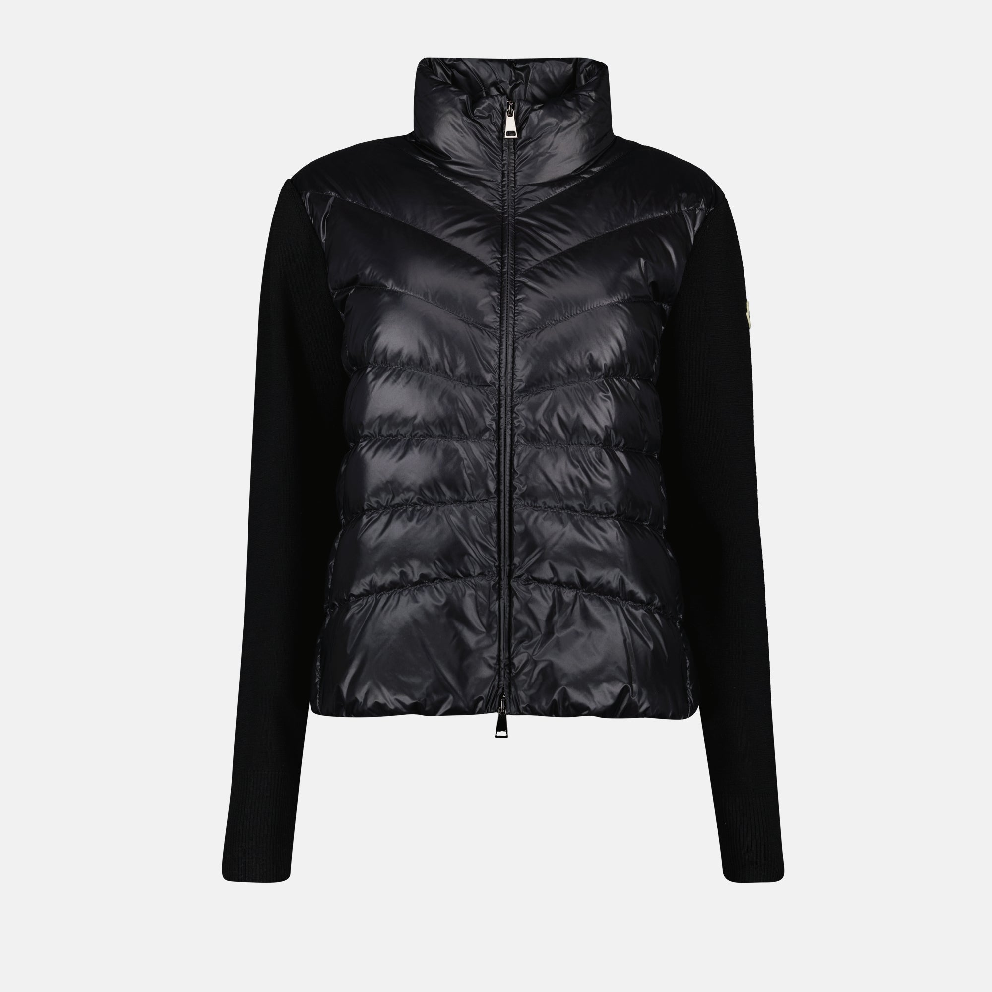 Bi-material black jacket