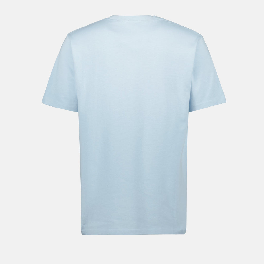 Dior, Hylton Nel, blue T-shirt, embroidered logo, cotton jersey