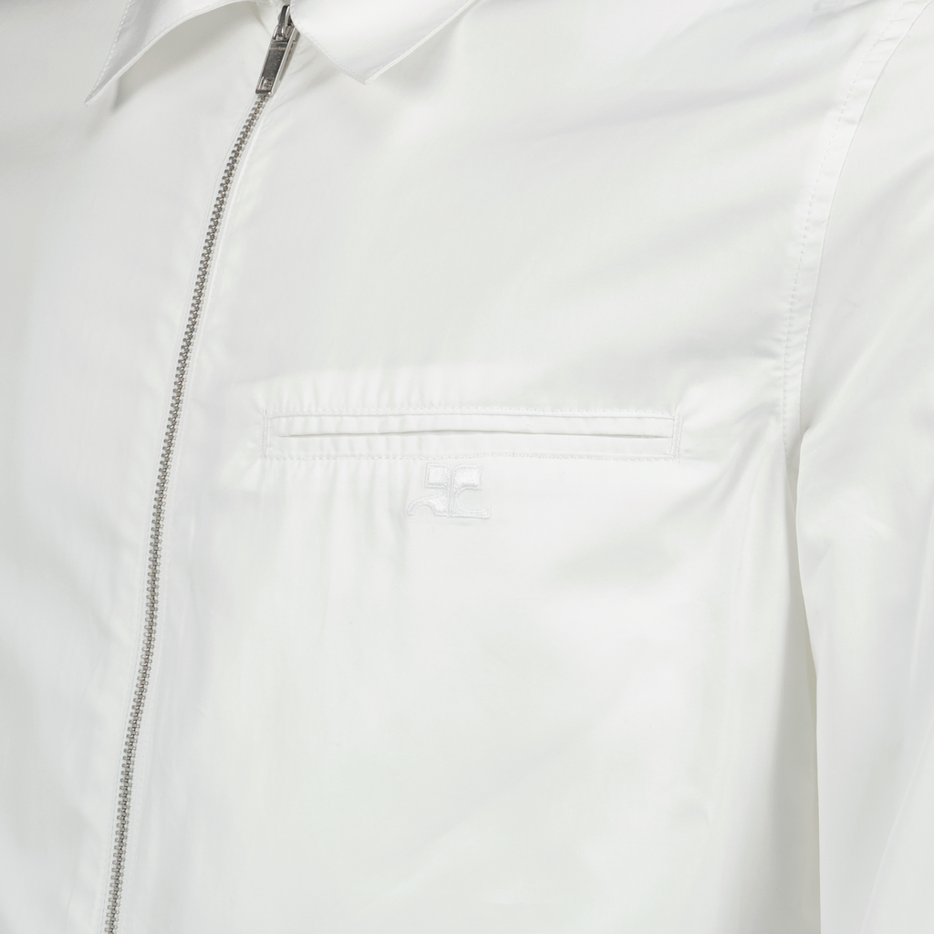 Classic Zip Shirt in Poplin