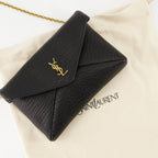 Cassandre Pouch, Saint Laurent bag, black chain pouch, lambskin leather bag, luxury accessory