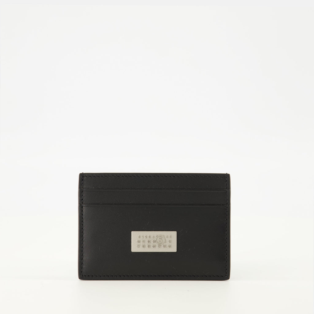card holder, MM6, calf leather, black accessory, practical design