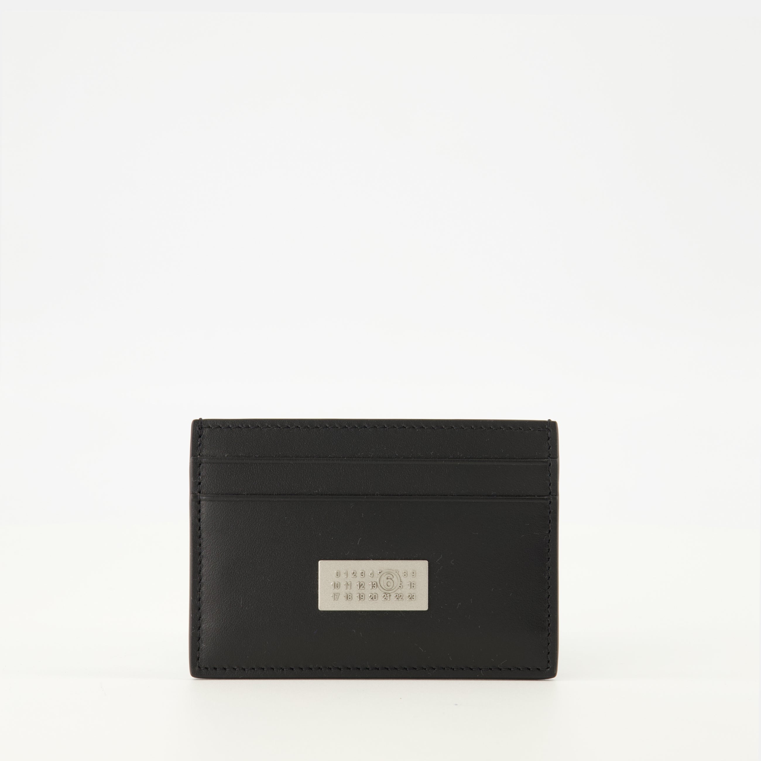 card holder, MM6, calf leather, black accessory, practical design