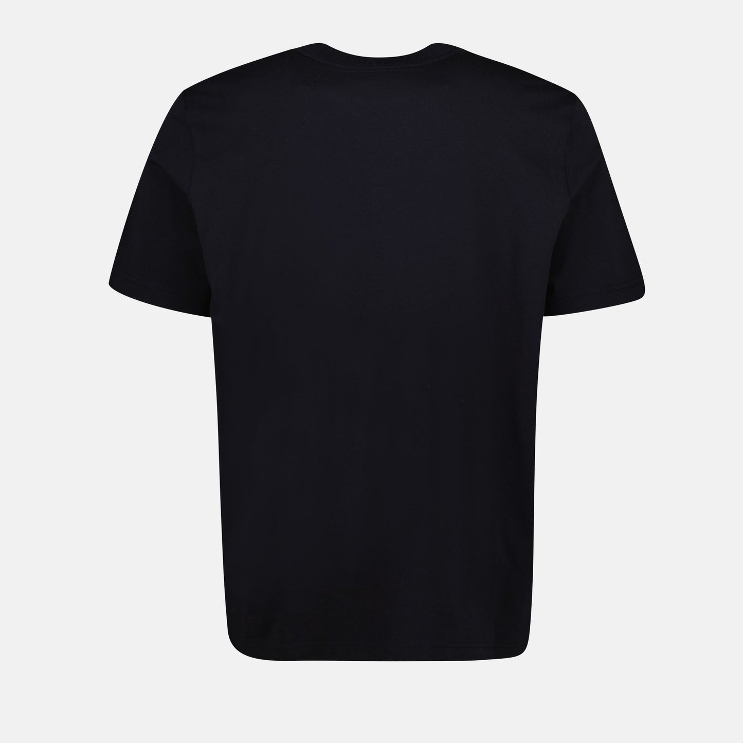 Moncler T-shirt, navy blue logo T-shirt, luxury cotton T-shirt, Autumn-Winter 2024, high-end fashion