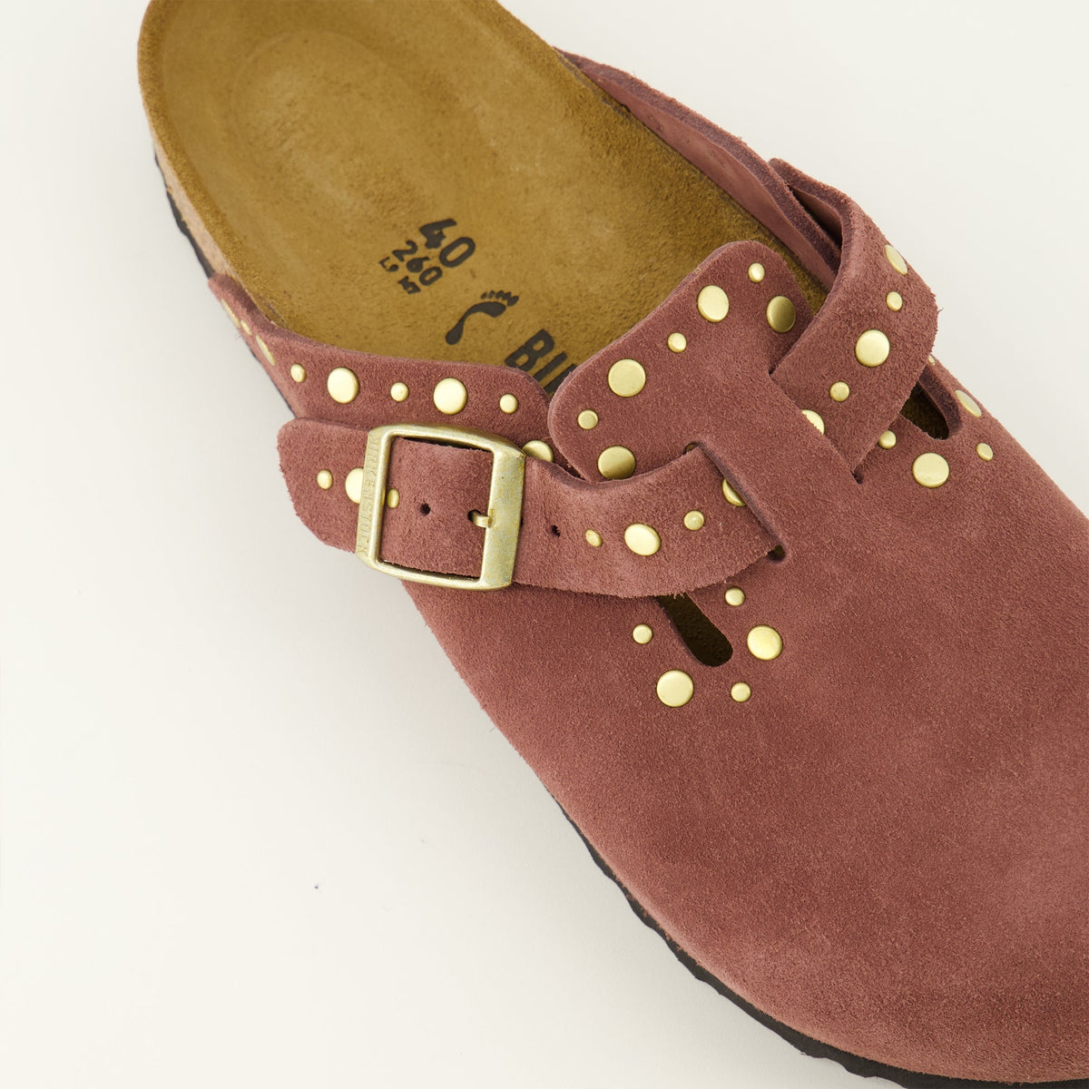 Boston Pink Suede Leather Mules
