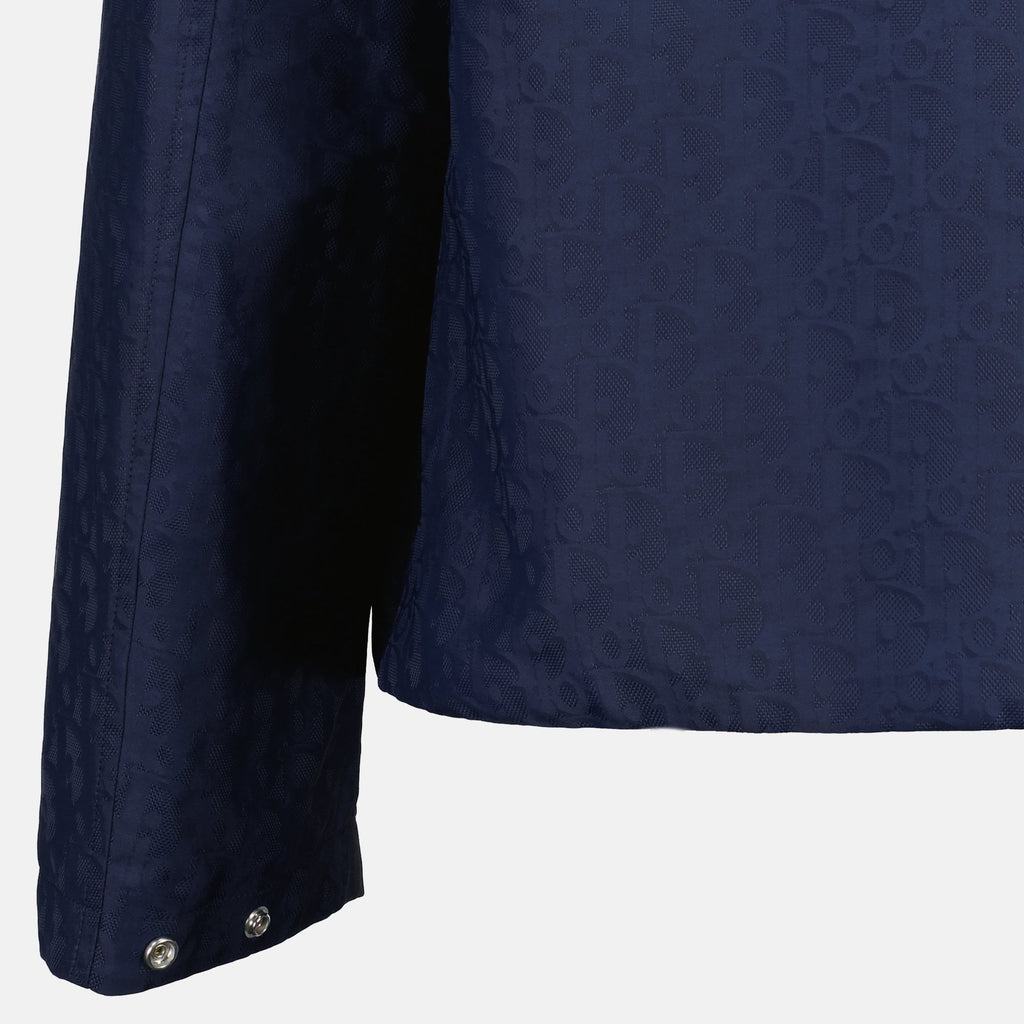 Image de la veste Dior Oblique navy pour homme - Saison Automne-Hiver 2025 - Détail vue 5