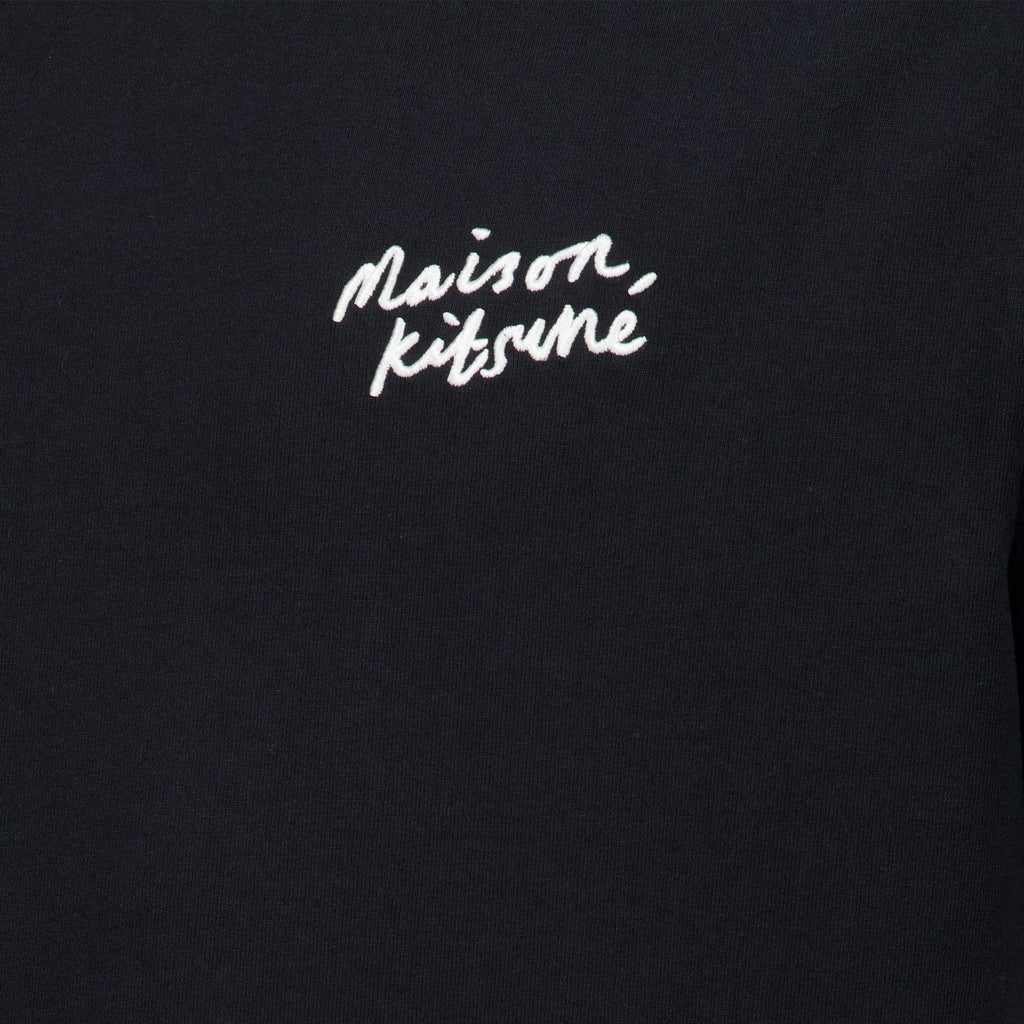 Black Embroidered T-Shirt - Maison Kitsuné