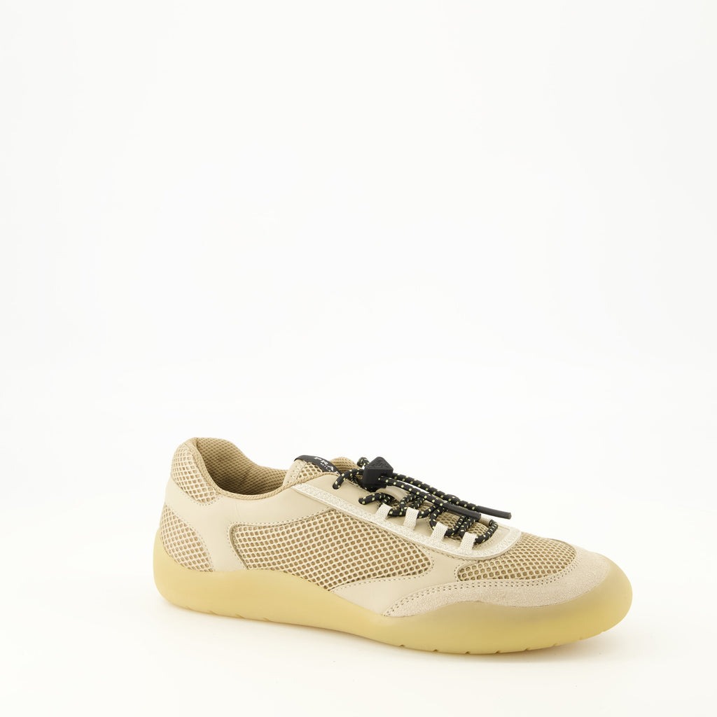 Sneakers beige in mesh