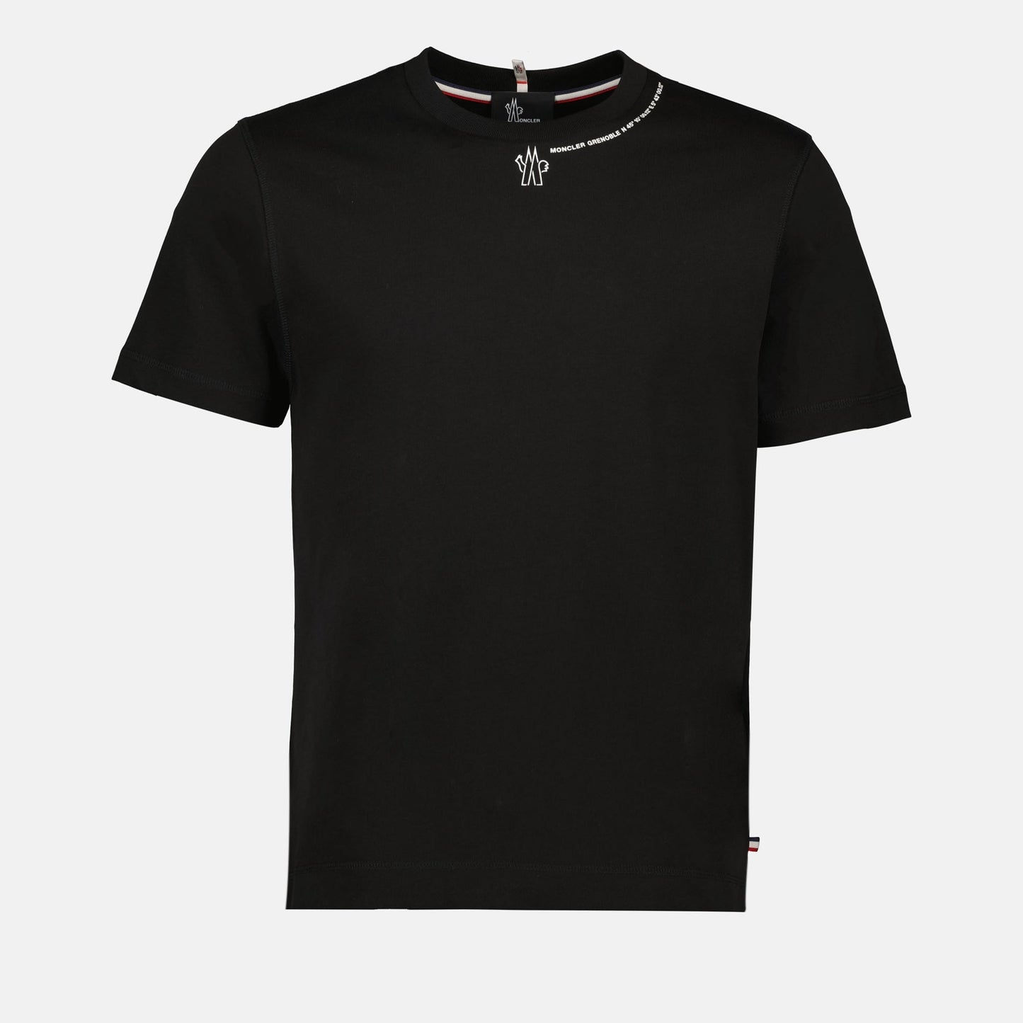 Moncler Grenoble T-shirt, Autumn-Winter 2024, black graphic tee, luxury cotton T-shirt, designer casual wear