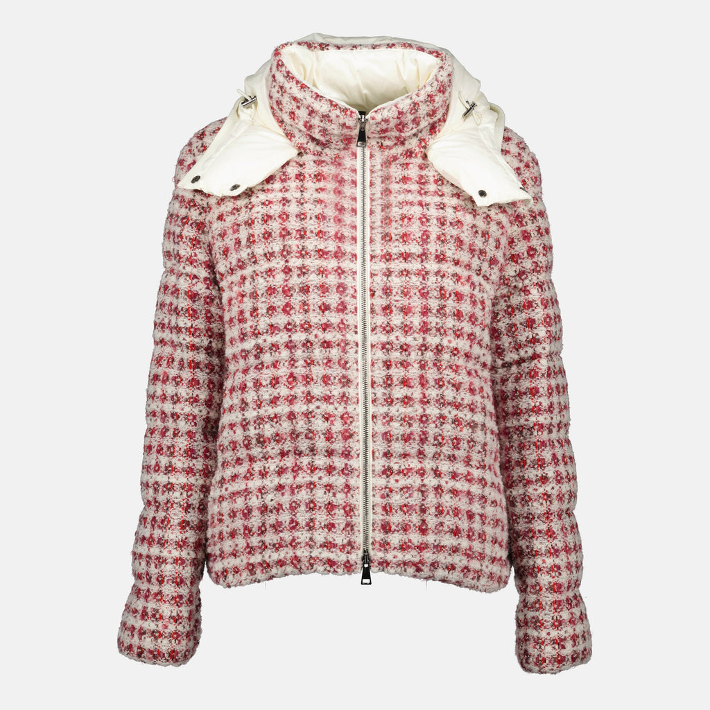 Moncler jacket, Andronne Down Jacket, tweed and lurex outerwear, cropped jacket, autumn winter fashion
