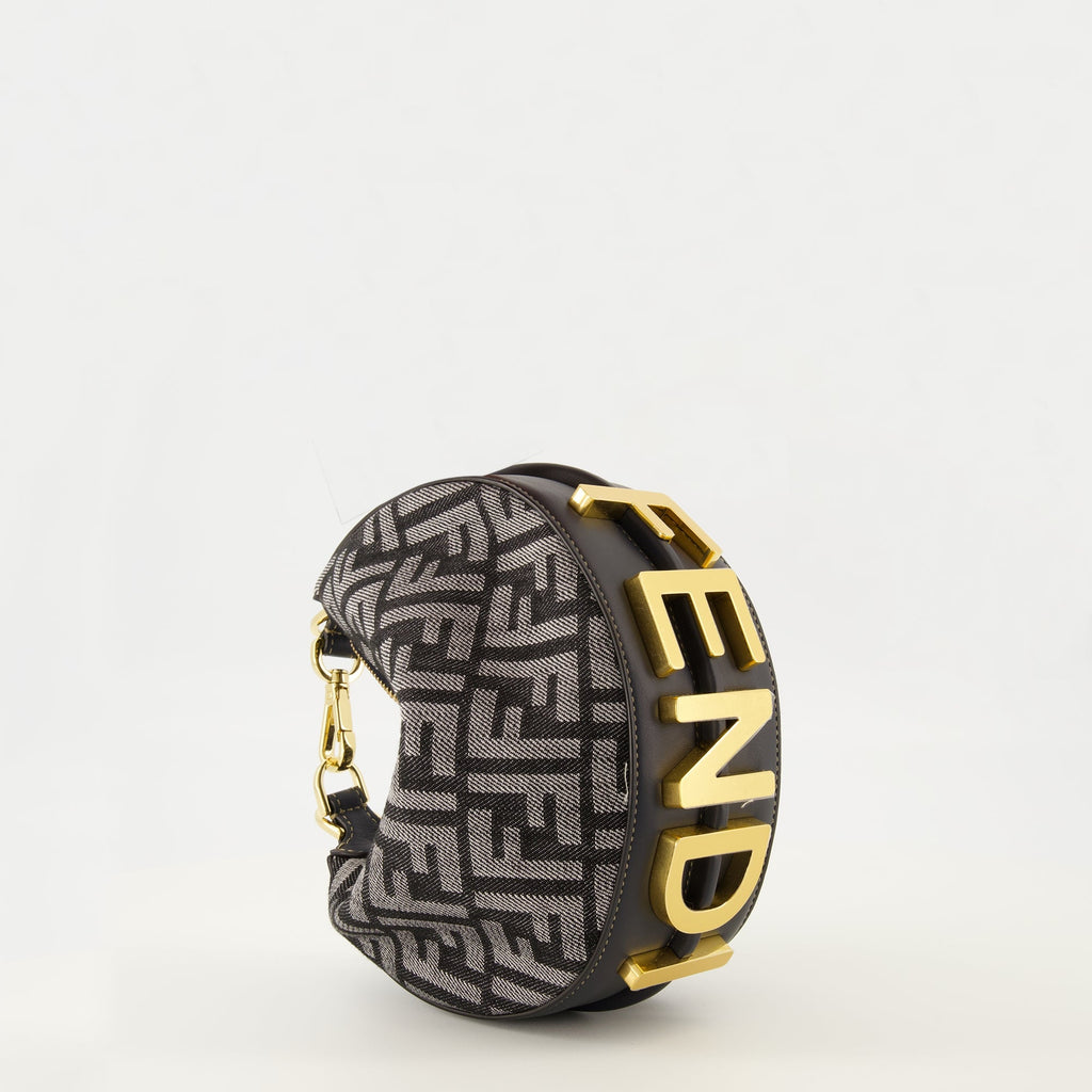 Fendi, Denim Mini Sac, Fashion Accessories, Designer Handbag, Stylish Purse