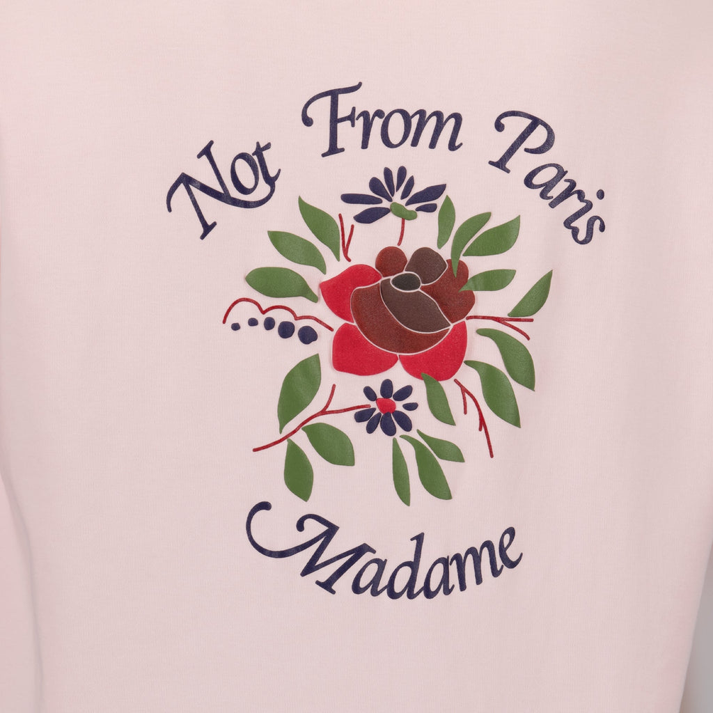 Image of Rose Slogan T-Shirt - Drôle de Monsieur by Drole De Monsieur for Men - Season Spring-Summer 2026 - Detail View 2