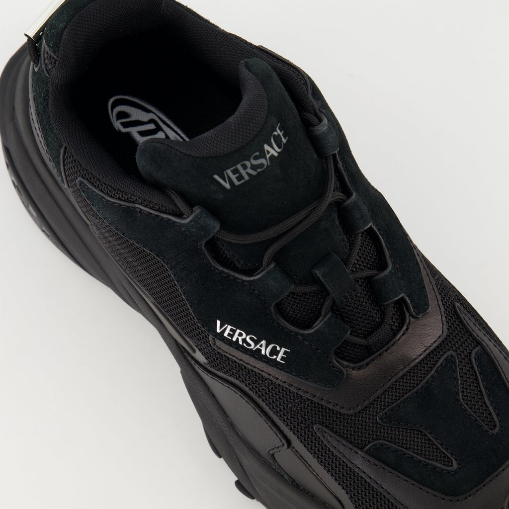 Mercury M_VS_04, Versace sneakers, black sneakers, technical fabric footwear, designer shoes