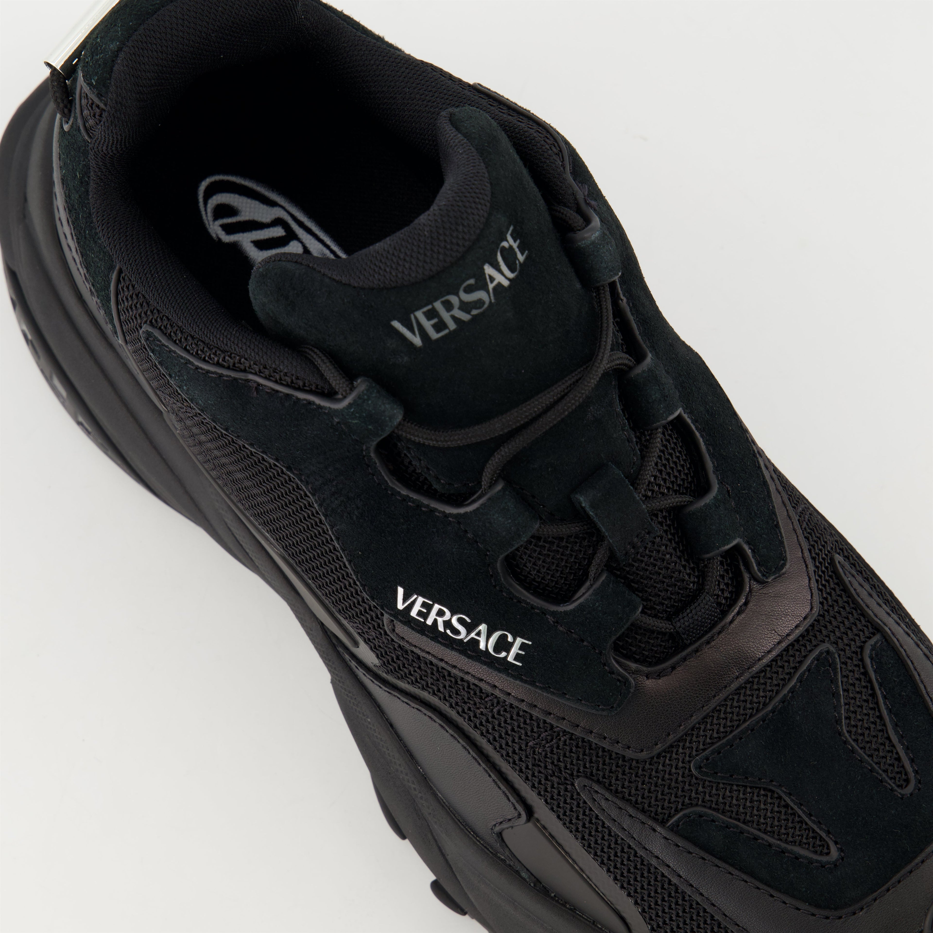 Mercury M_VS_04, Versace sneakers, black sneakers, technical fabric footwear, designer shoes