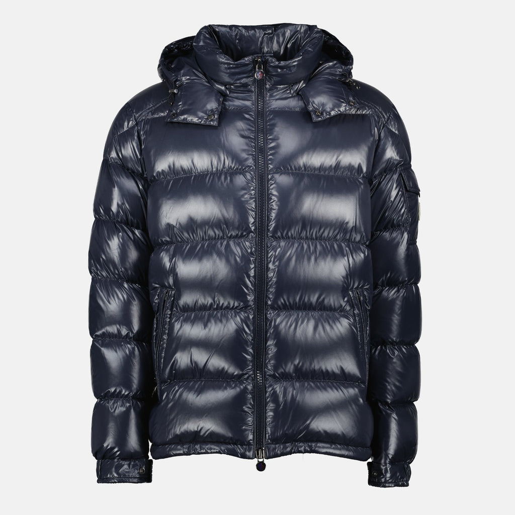 Moncler jacket, down jacket, blue jacket, men's outerwear, autumn winter fashion