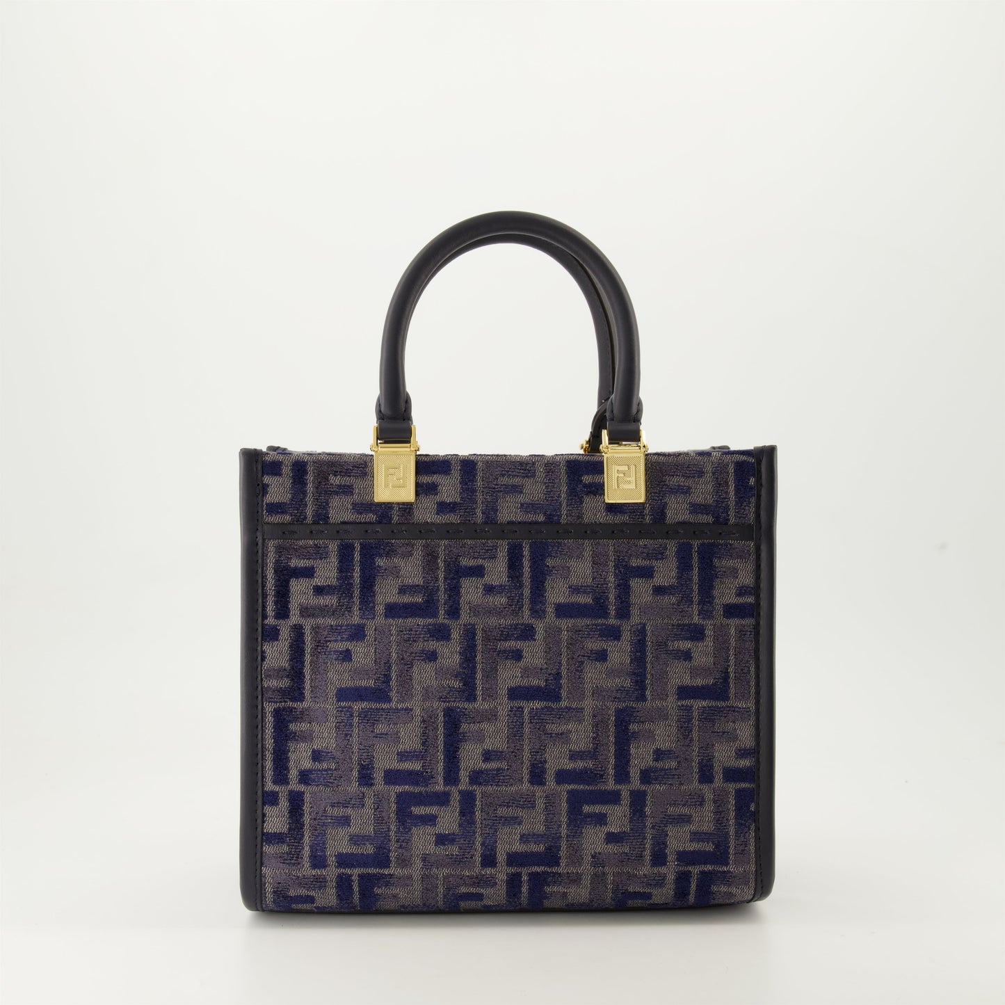 FF tote bag, detachable strap bag, blue tote, Fendi Autumn-Winter 2024, embroidered canvas bag