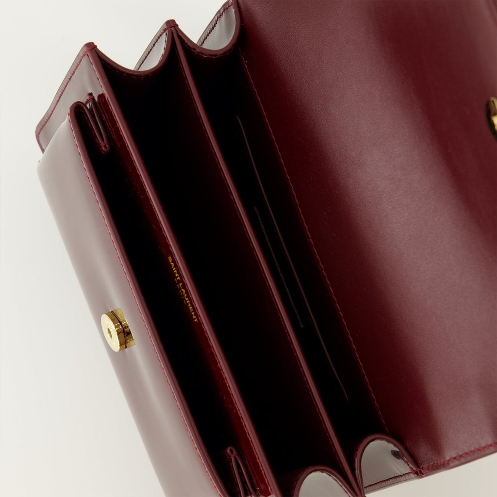 Image of Sunset Leather Bag by Saint Laurent for Women - Season Autumn-Winter 2025 - Detail View 2