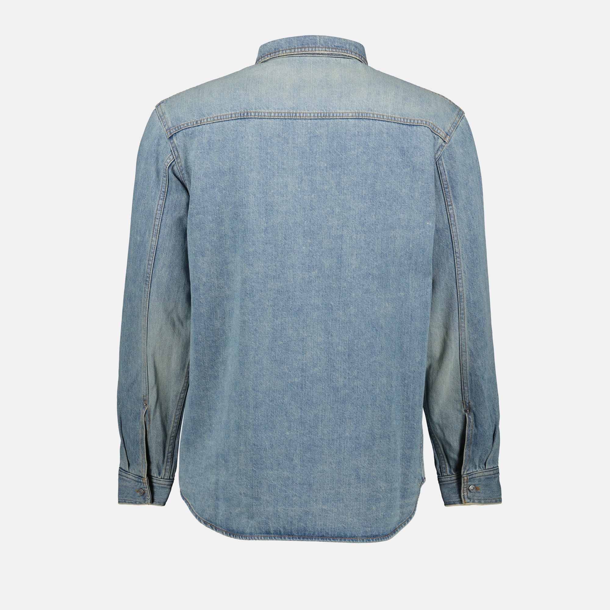 남성용 디올 자수 데님 재킷 이미지 - 시즌 봄-여름 2025 - 뒷면 보기