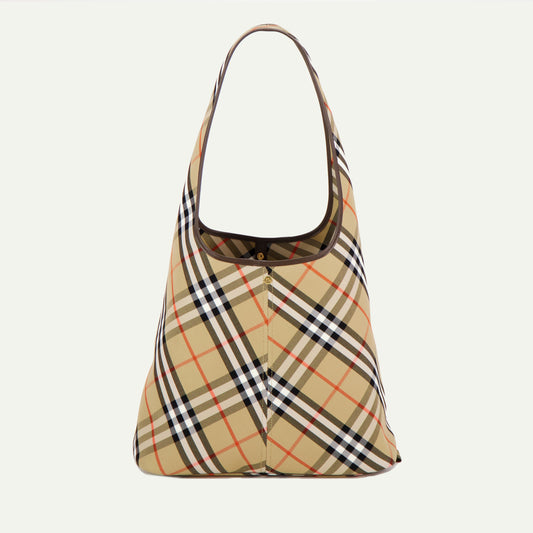 Plaid tote bag, Hobo bag, Burberry Autumn-Winter 2024, Vintage check bag, Luxury accessories
