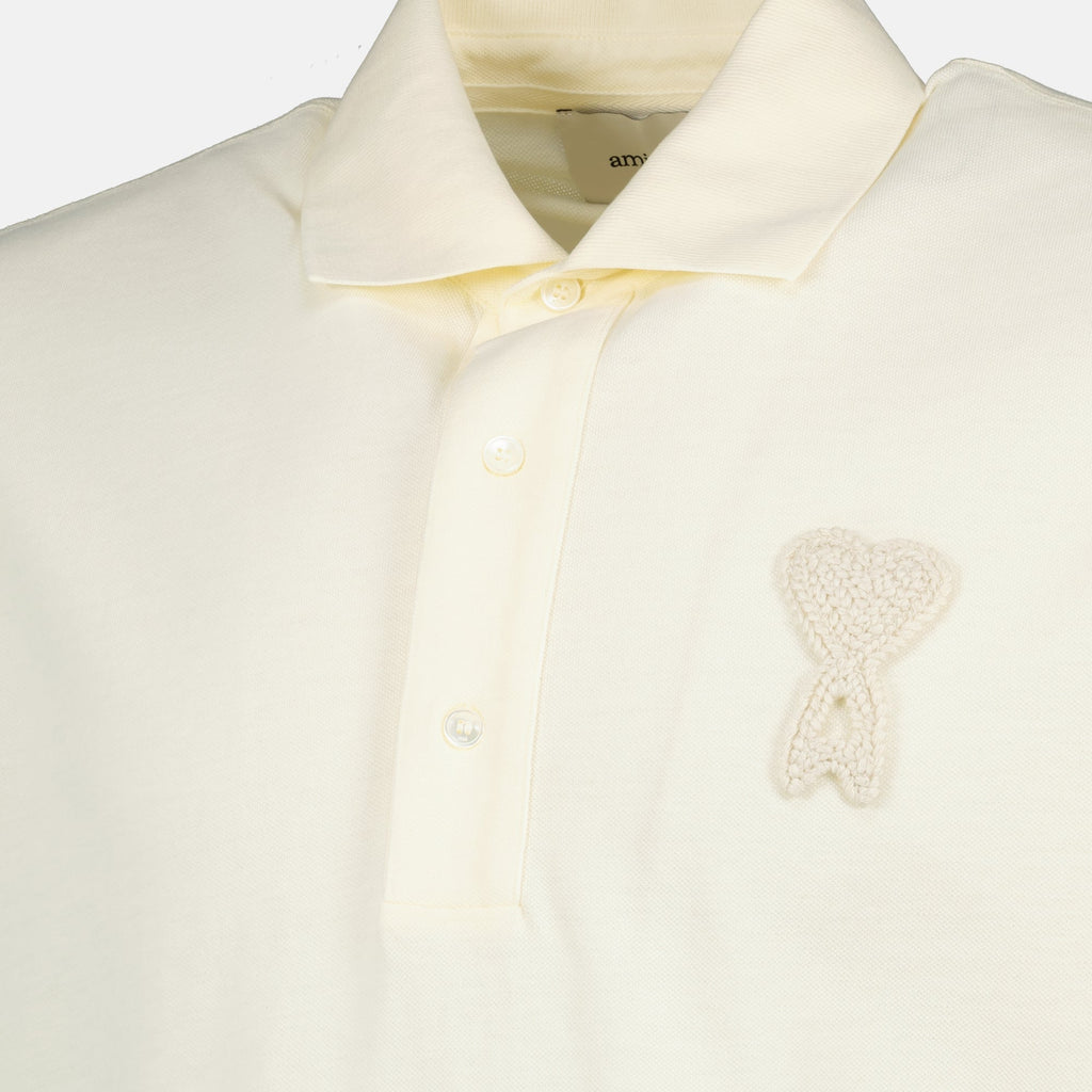 Imagen del Polo Ami de Coeur Tissé Azul Marino de Ami PARIS para Unisex - Temporada Primavera-Verano 2026 - Vista de detalle 1