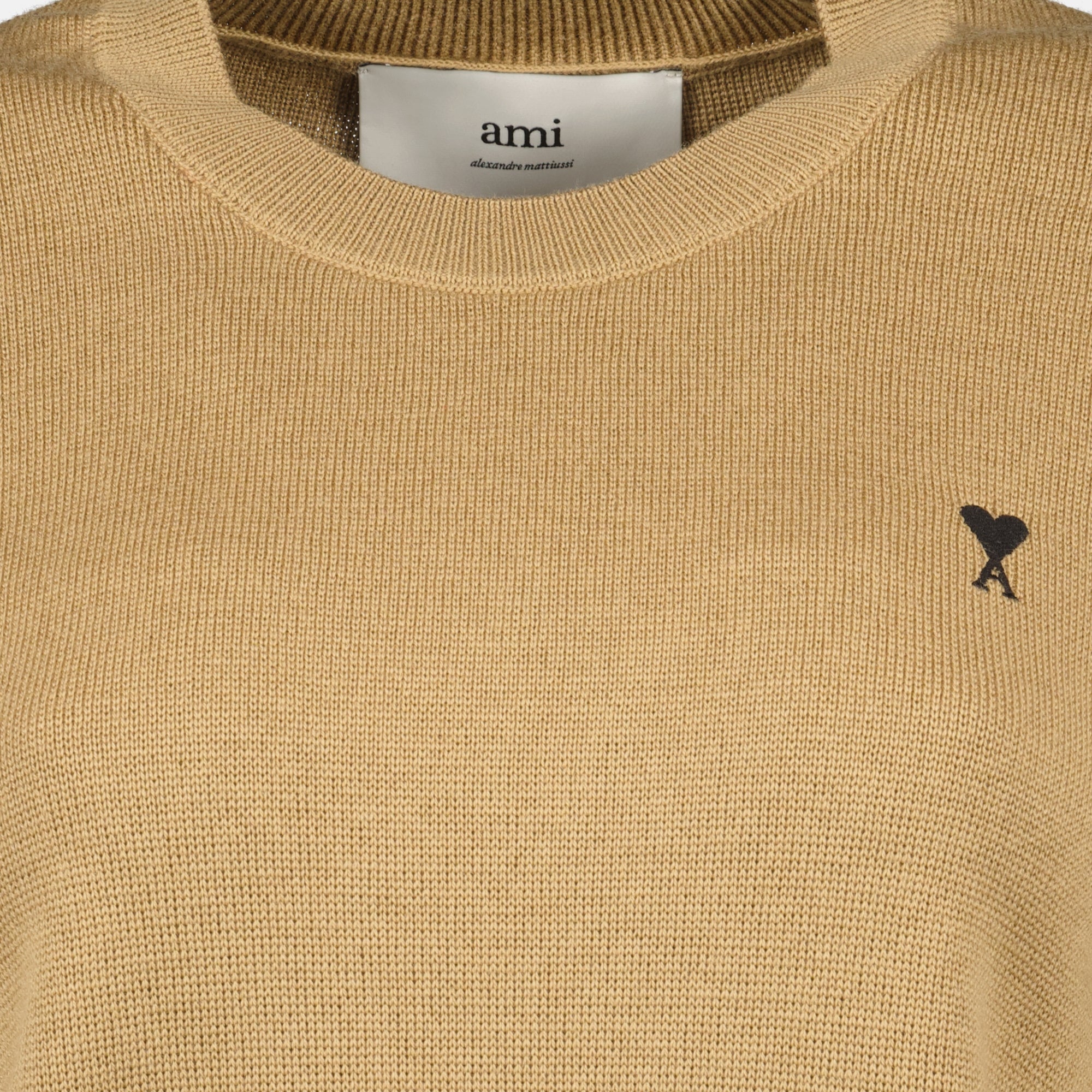 camel crewneck sweater