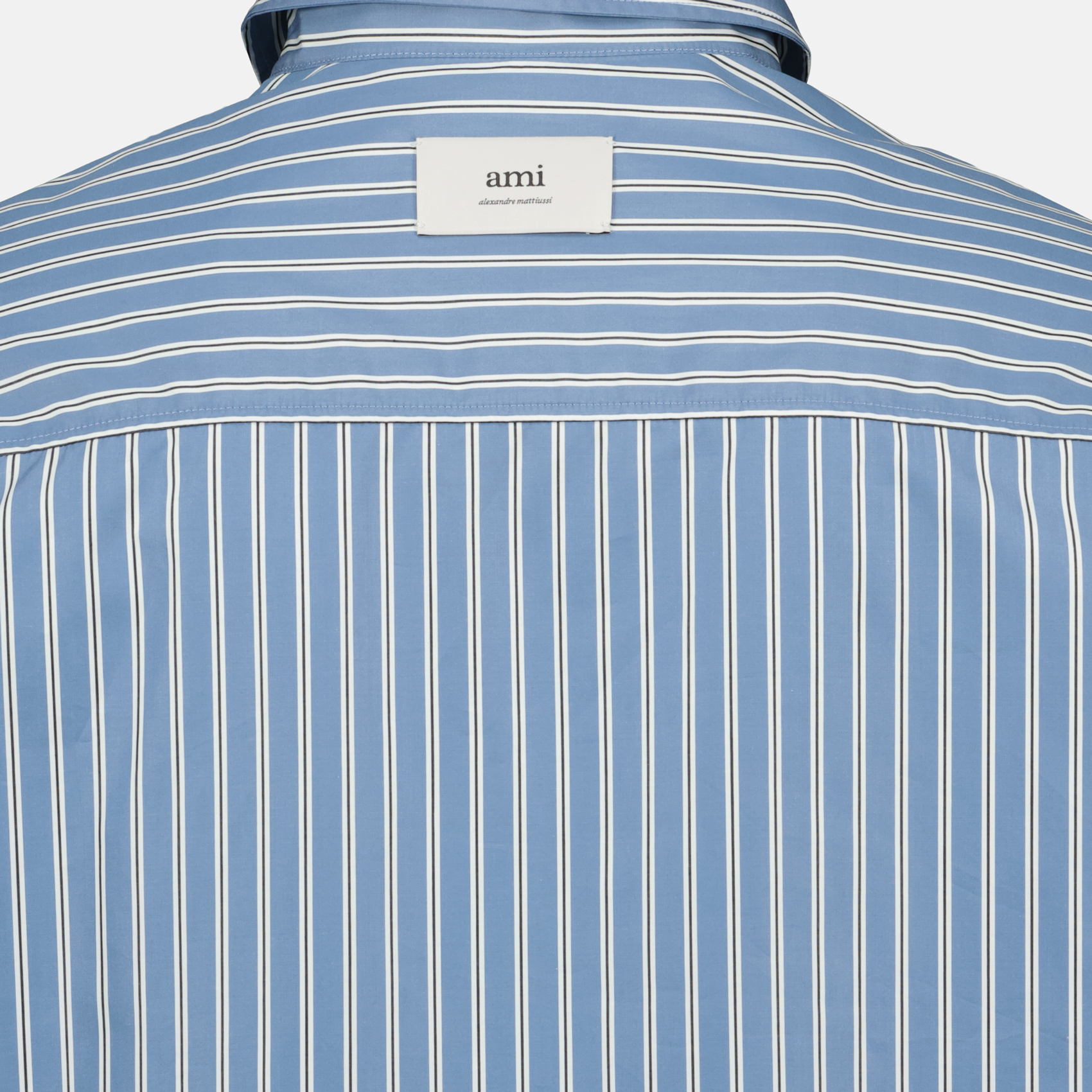 AMI Paris shirt, blue striped shirt, cotton shirt, men's fashion, stylish shirts