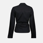 Imagem da camisa preta V-Delphi da Diesel para Mulheres - Temporada Primavera-Verão 2025 - Vista de detalhe do produto 1