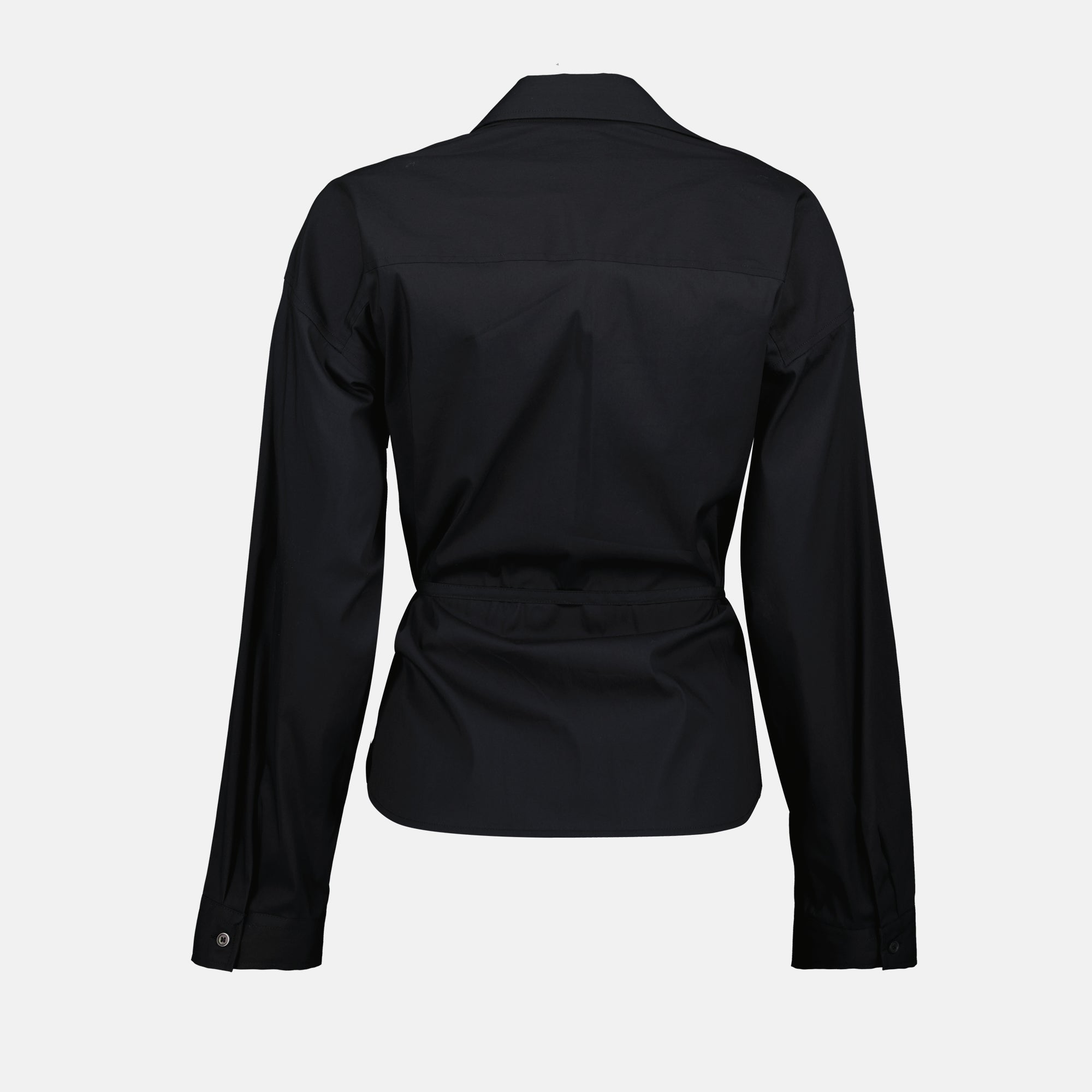 black shirt, Diesel V-Delphi, poplin shirt, women's fashion, tailored fit