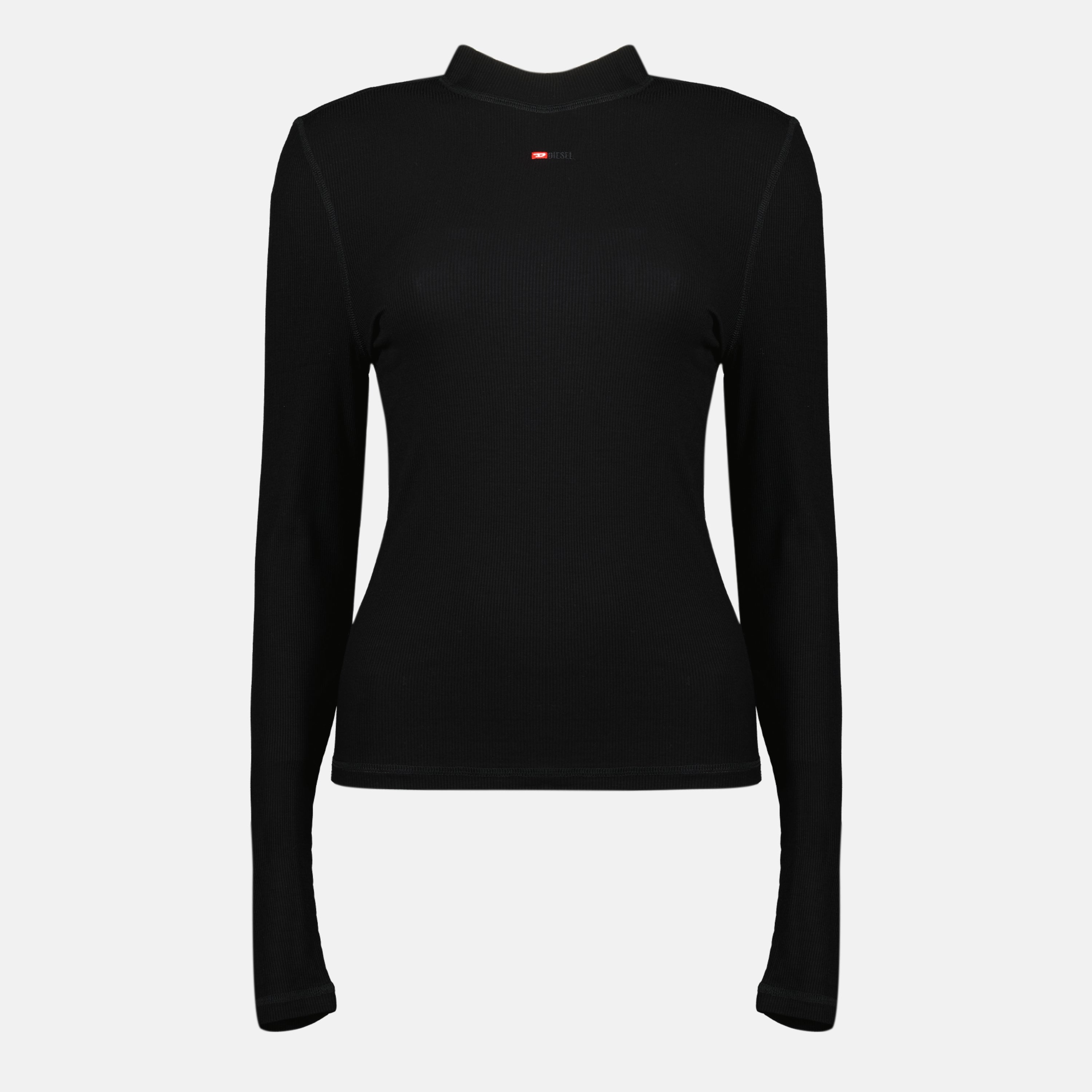 디젤 여성용 블랙 긴팔 탑 이미지 - 시즌 봄-여름 2026 - 앞면 보기