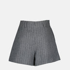 Bilde av stripete ullshorts av Iro for kvinner - Sesong Høst-Vinter 2025 - Bakvisning