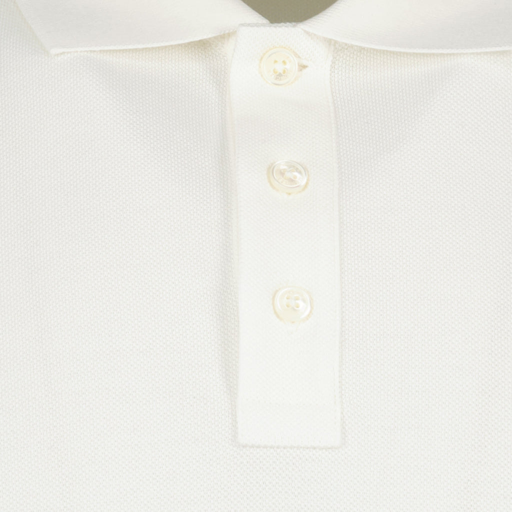 White Piqué Cotton Polo