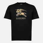 Image of Ekd Black T-Shirt by Burberry for Men - Season Spring-Summer 2026 - Front View