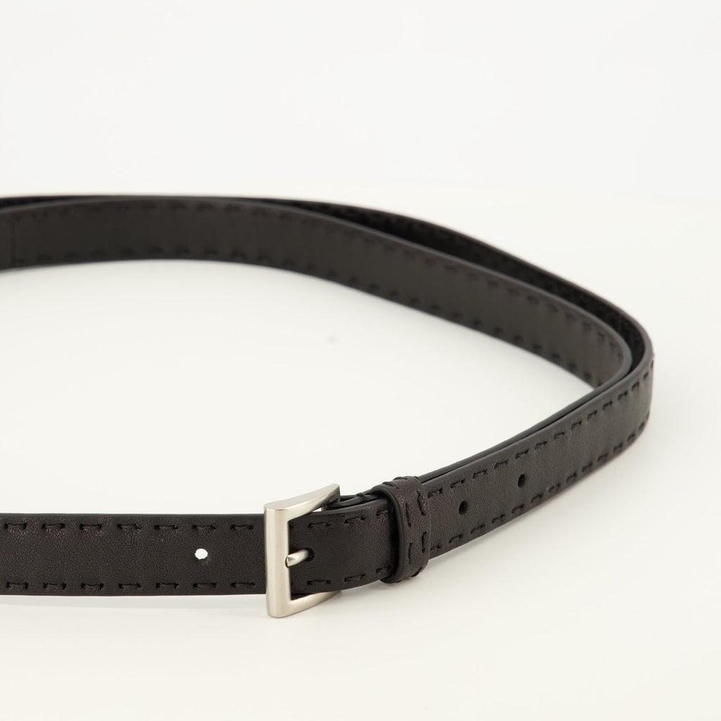 Black Nappa Leather Belt