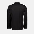 embroidered shirt, Dior shirt, black shirt, poplin cotton shirt, elegant menswear