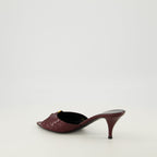 Image of Babylone Heeled Mules by Saint Laurent for Women - Season Spring-Summer 2026 - Back Right Three-Quarter View