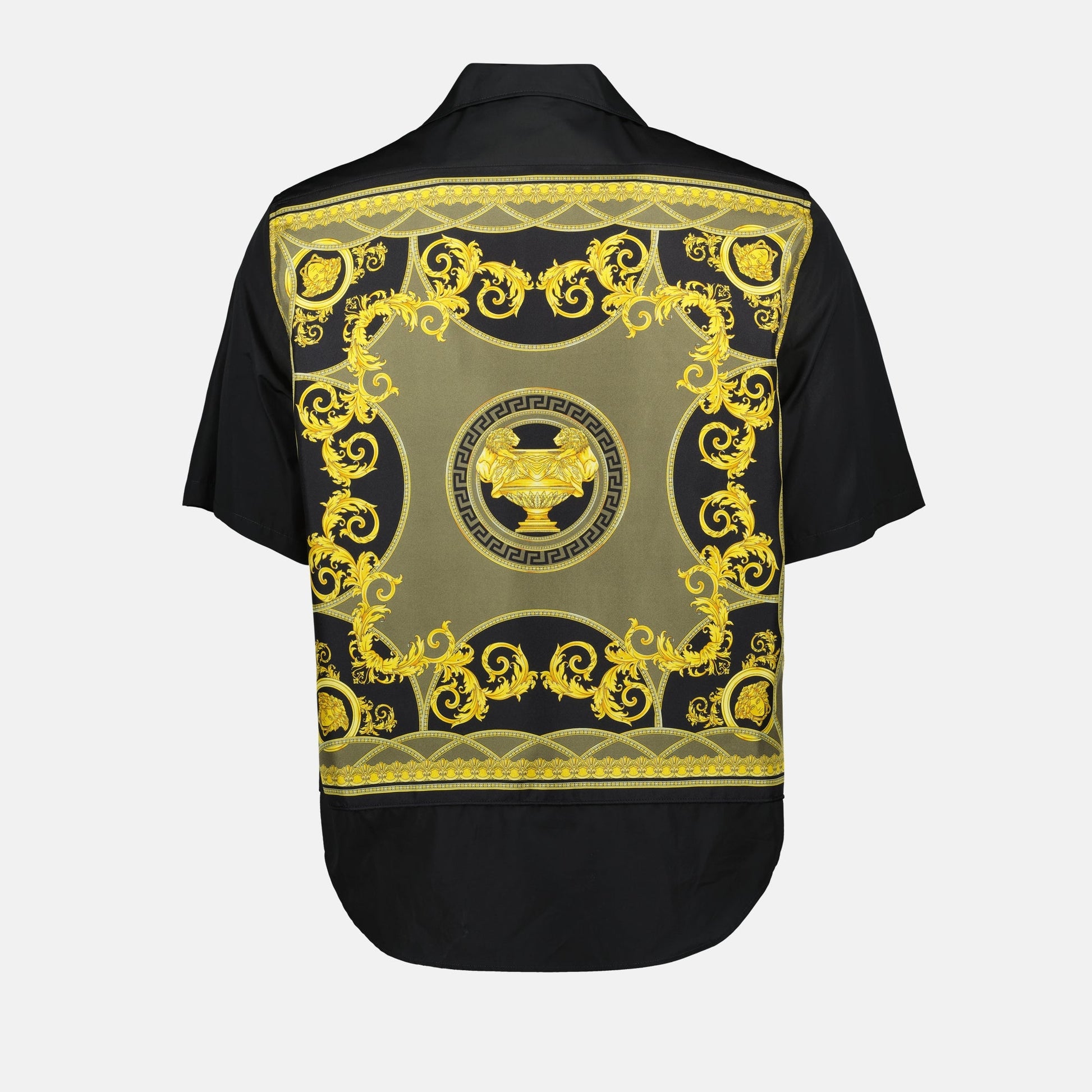 La Coupe des Dieux shirt, poplin shirt, black and yellow shirt, short sleeve shirt, embroidered logo shirt