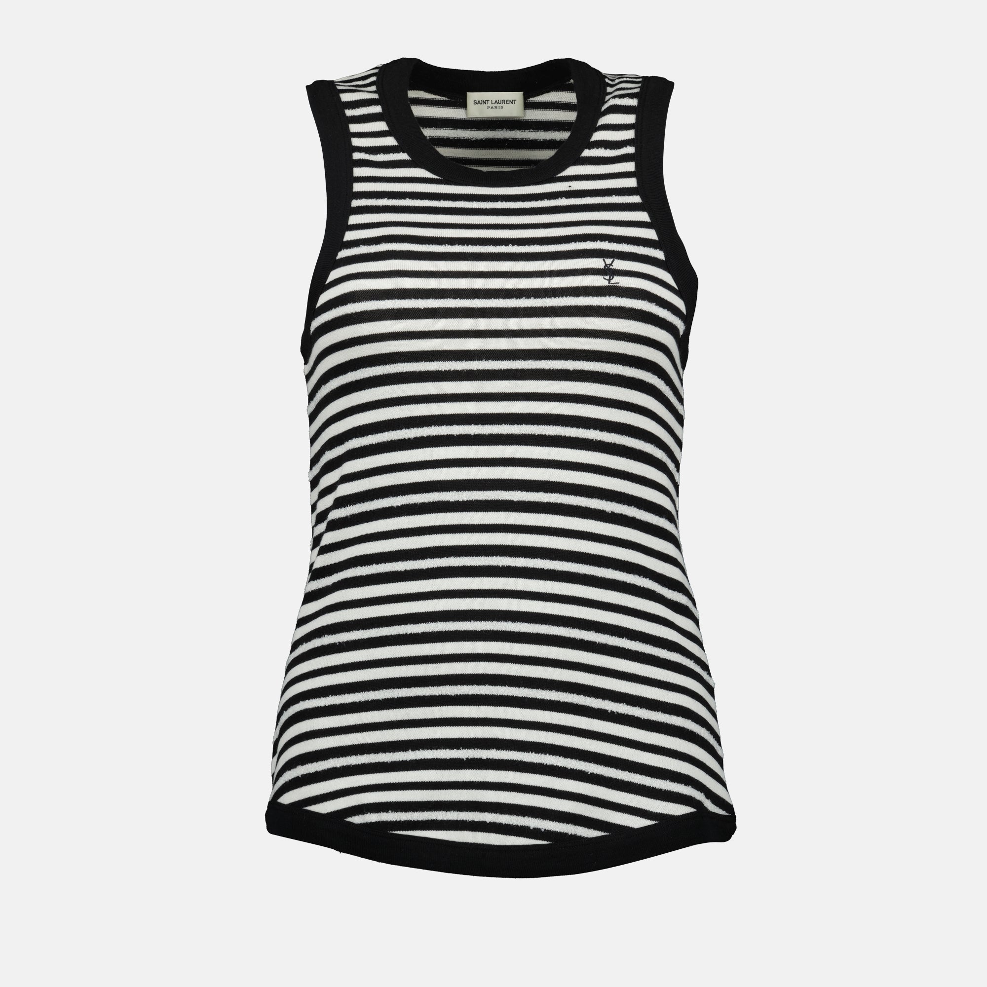 striped tank top, cotton top, Cassandre, Saint Laurent clothing, women's fashion