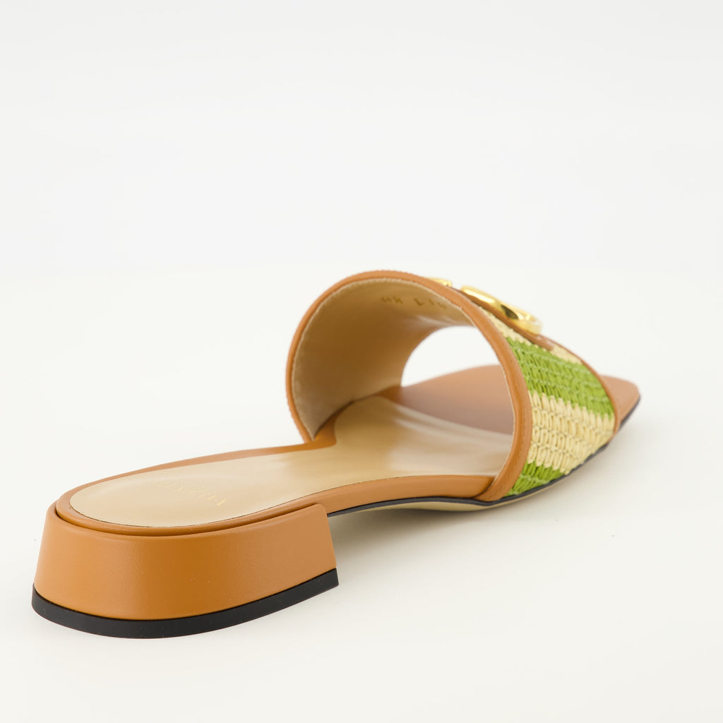 Bilde av Vlogo Raffia Sandaler - Valentino av Valentino Garavani for Kvinner - Sesong Vår-Sommer 2026 - Bakvisning