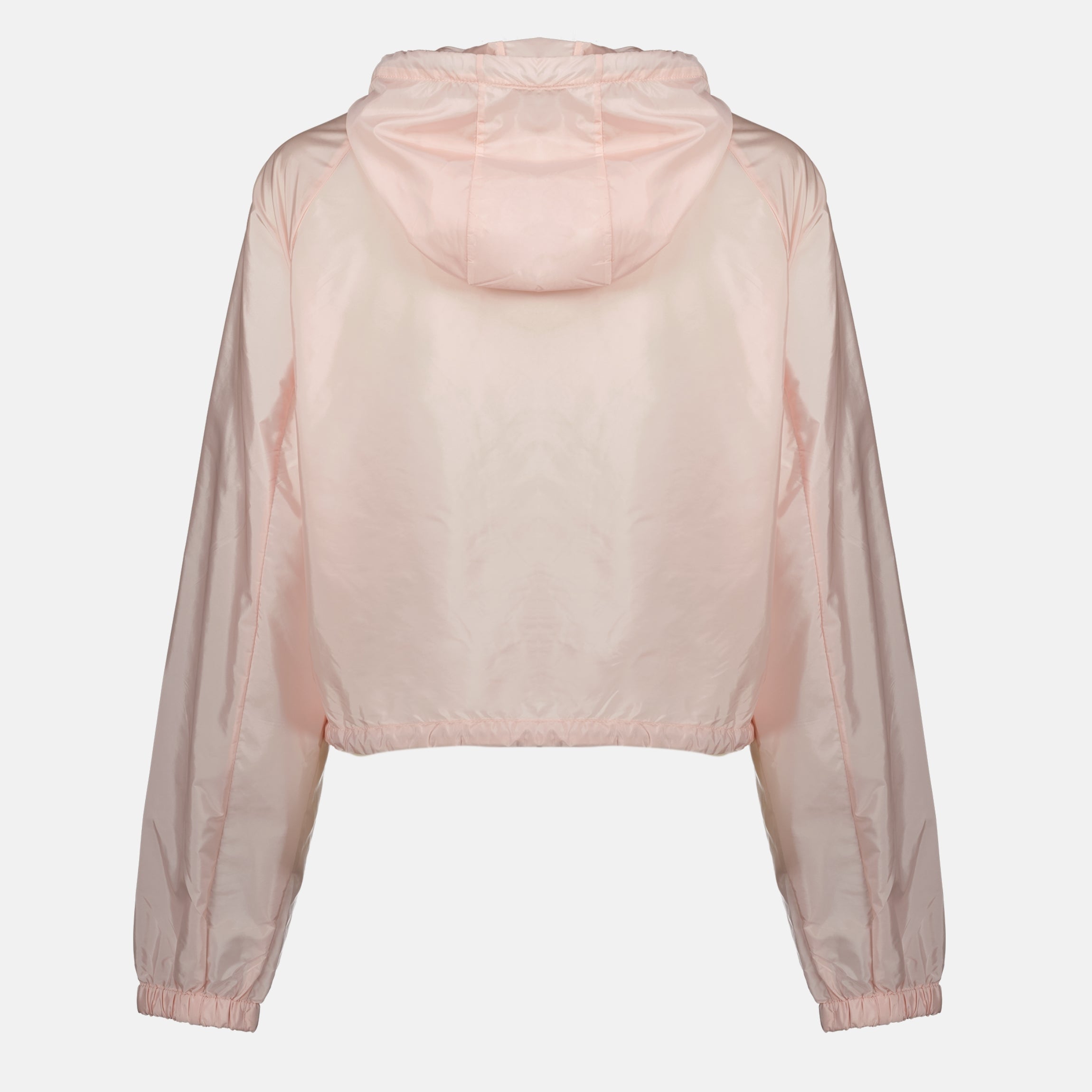Image of Pink Short Re-Nylon Windbreaker by Prada for Women - Season Spring-Summer 2026 - Back View