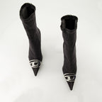 Image of Diesel Venus Denim Ankle Boots by Diesel for Women - Season Autumn-Winter 2024 - Top View Pair