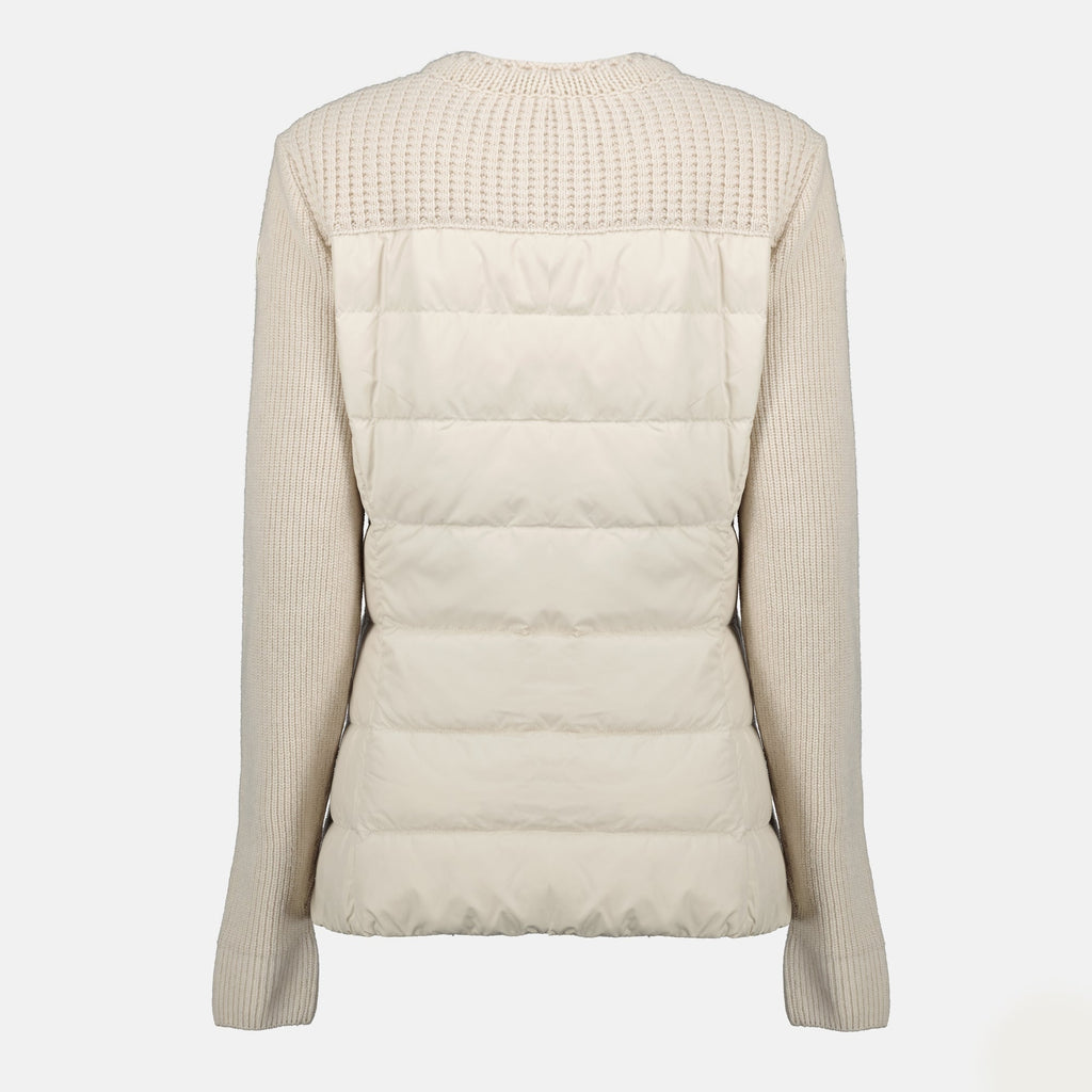 Moncler jacket, wool jacket, Autumn-Winter fashion, bi-material clothing, off-white outerwear