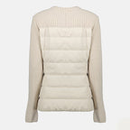 Moncler jacket, wool jacket, Autumn-Winter fashion, bi-material clothing, off-white outerwear