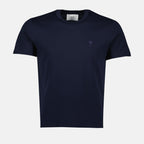 AMI Paris T-shirt, organic cotton t-shirt, navy blue t-shirt, unisex apparel, Spring Summer 2025 collection