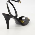 black heeled sandals, Ladycrush, adjustable ankle strap sandals, Valentino Garavani sandals, luxury footwear