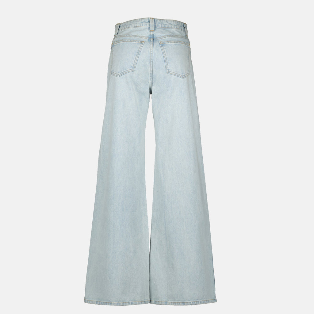 denim jeans, high-waisted jeans, straight cut jeans, five-pocket denim, Khaite jeans