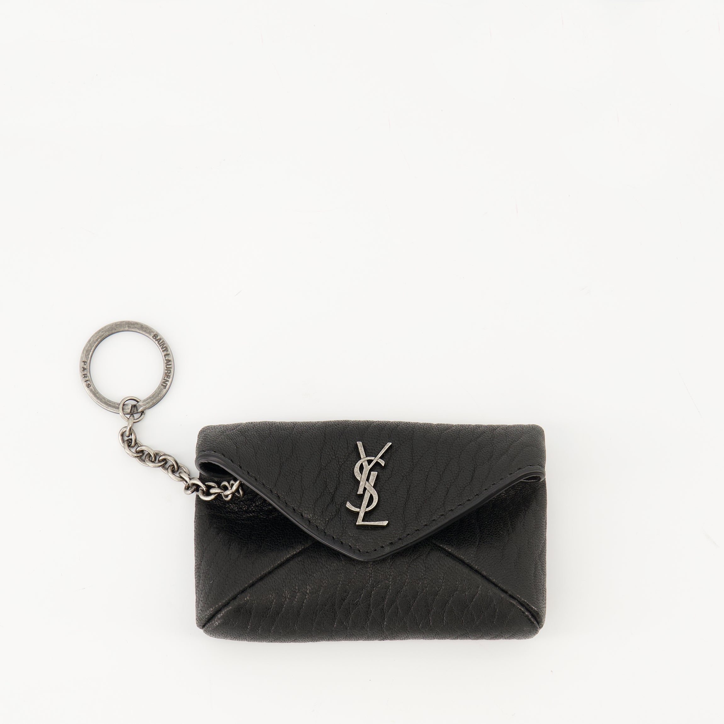 Saint Laurent, Cassandre Key Holder, leather accessories, men's key holder, luxury leather goods