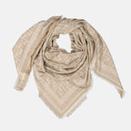 Fendi shawl, beige shawl, wool shawl, FF logo shawl, Spring-Summer 2025 collection