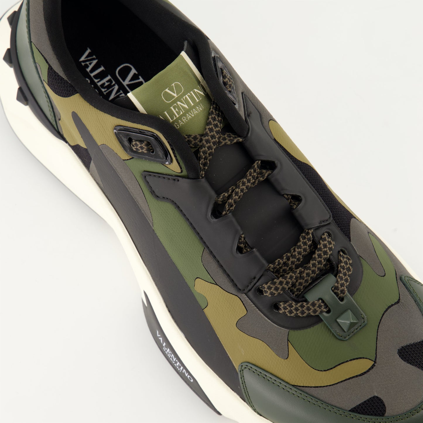 Camouflage sneakers, True Act, Valentino Garavani, luxury sneakers, technical fabric