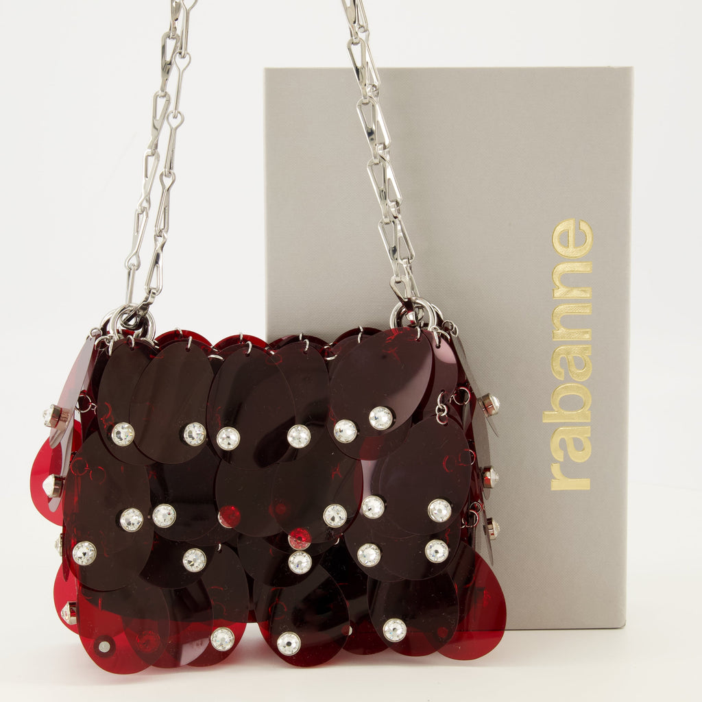 Borsa Sparkle Rossa con Strass